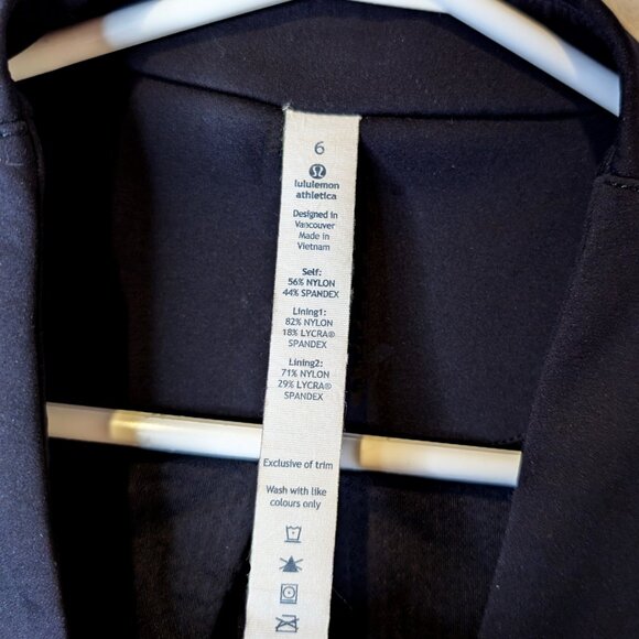 Lululemon Dress Jacket Size 6 Black or Dark Grey - Picture 3 of 6